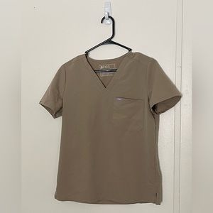 Figs Set Top Small Bottoms Medium in color Latte